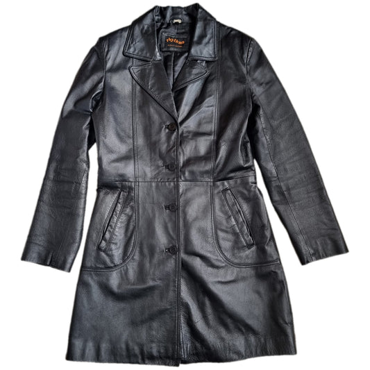 Płaszcz skórzany damski M