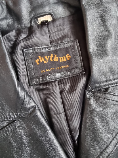 Płaszcz skórzany damski M