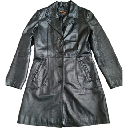 Płaszcz skórzany damski M